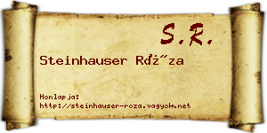 Steinhauser Róza névjegykártya